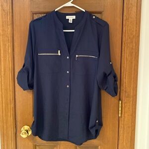Calvin Klein navy blouse